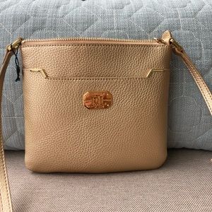 Ralph Lauren Acadia Faux Pebbled Leather Crossbody